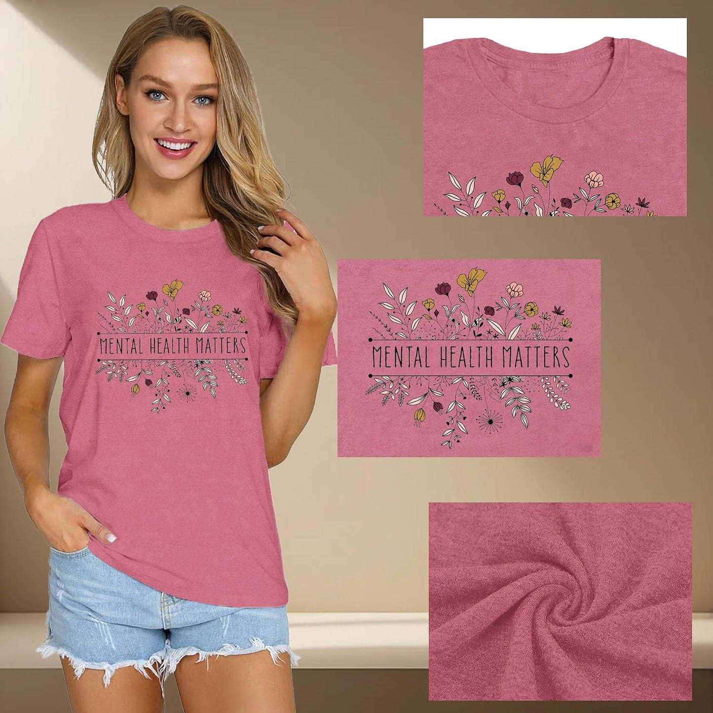 Mental Health Matters Shirt for Women Be Kind Tshirts Therapist Tee Top