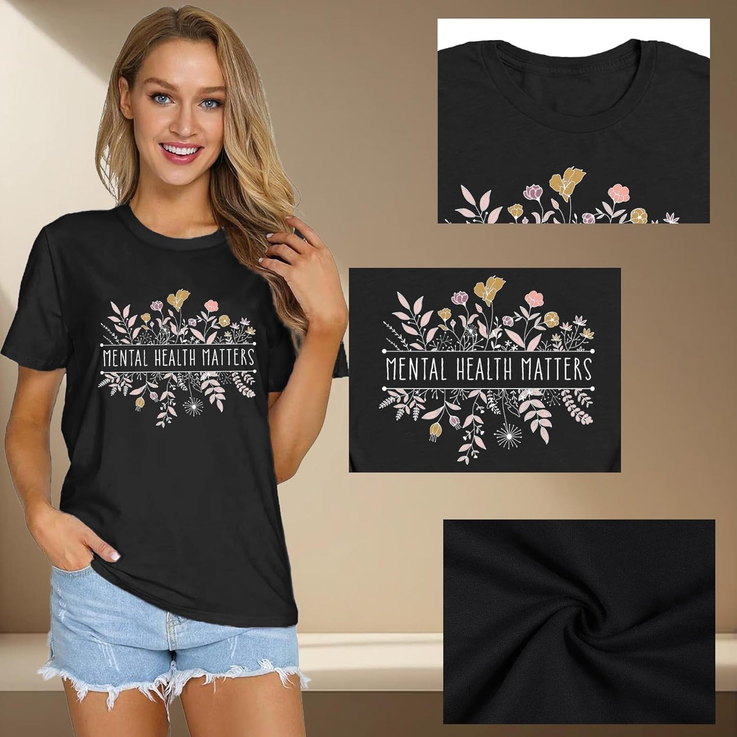 Mental Health Matters Shirt for Women Be Kind Tshirts Therapist Tee Top