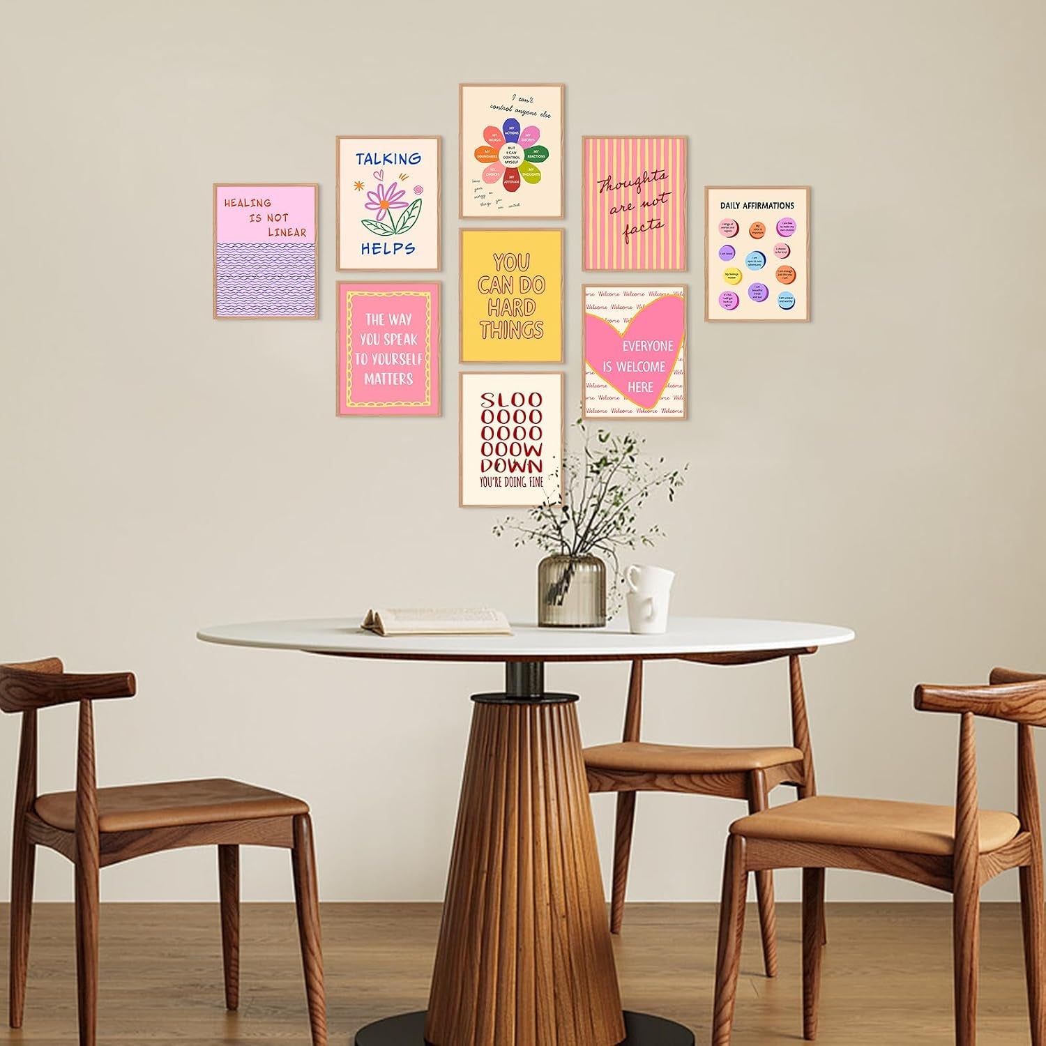Mental Health Inspirational Canvas Art - Psychology Poster for Therapy Office and Classroom Decor, Unframed 8x10 Inches