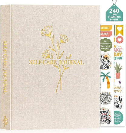 Self-Care Journal for Women: Guided Prompts for Self-Love, Daily Reflection, Wellness, and Gratitude - 5-Minute Mental Health Notebook with Mindfulness Mood Log, 240 Pages, Beige