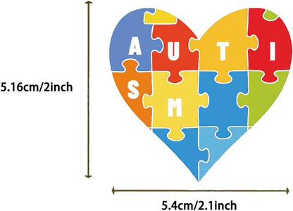 Healing Stickers Autism Stickers 50 Pcs Autism Awareness Waterproof Vinyl Decals for Water Bottles Laptop Luggage Cup Computer Mobile Phone Skateboard Guitar Helmet Snowboard Décor