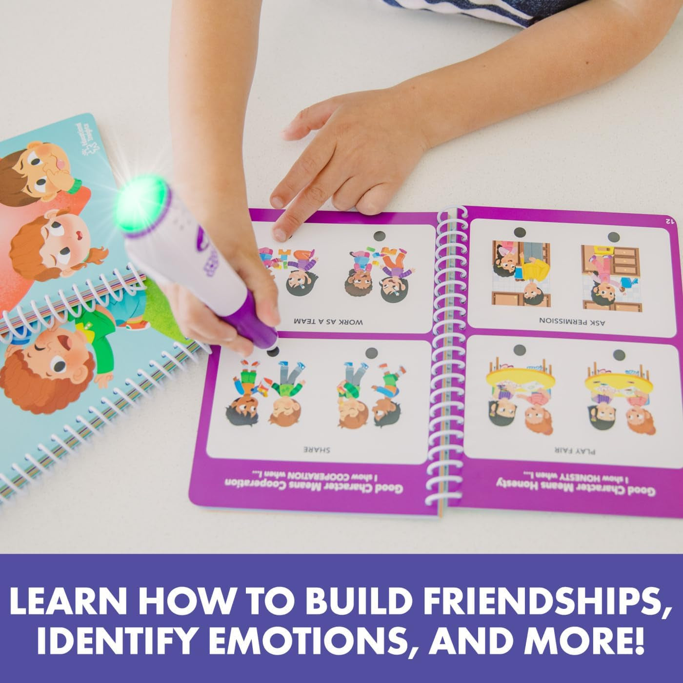 Hot Dots Feelings & Friendships Social Emotional Learning Workbooks, Gift for Kids Ages 3+
