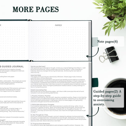 Guided Anxiety Journal: Cognitive Behavioral Therapy Journal with Prompts for Self-Care and Stress Relief - A5 Dark Green Edition for Mental Wellness Gifts for Men and Women