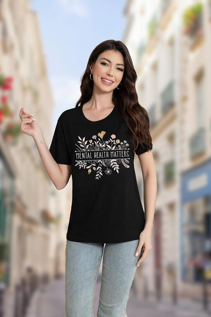 Mental Health Matters Shirt for Women Be Kind Tshirts Therapist Tee Top