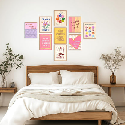 Mental Health Inspirational Canvas Art - Psychology Poster for Therapy Office and Classroom Decor, Unframed 8x10 Inches