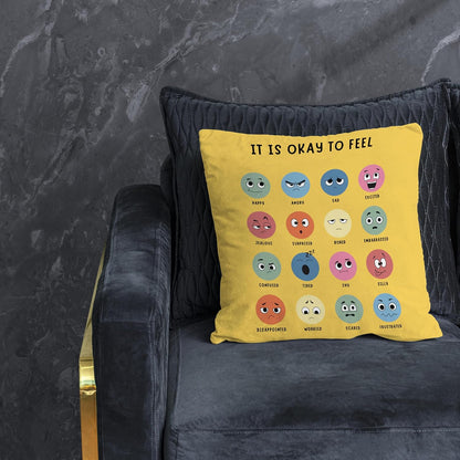 Calming Corner Pillow Coers Counseling Office Must Haves Throw Pillow Cover, Mental Health Pillowcase Decor for Home Kids,Mental Health Counselor Gifts, Calming Corner Pillow Covers 18X18 Yellow