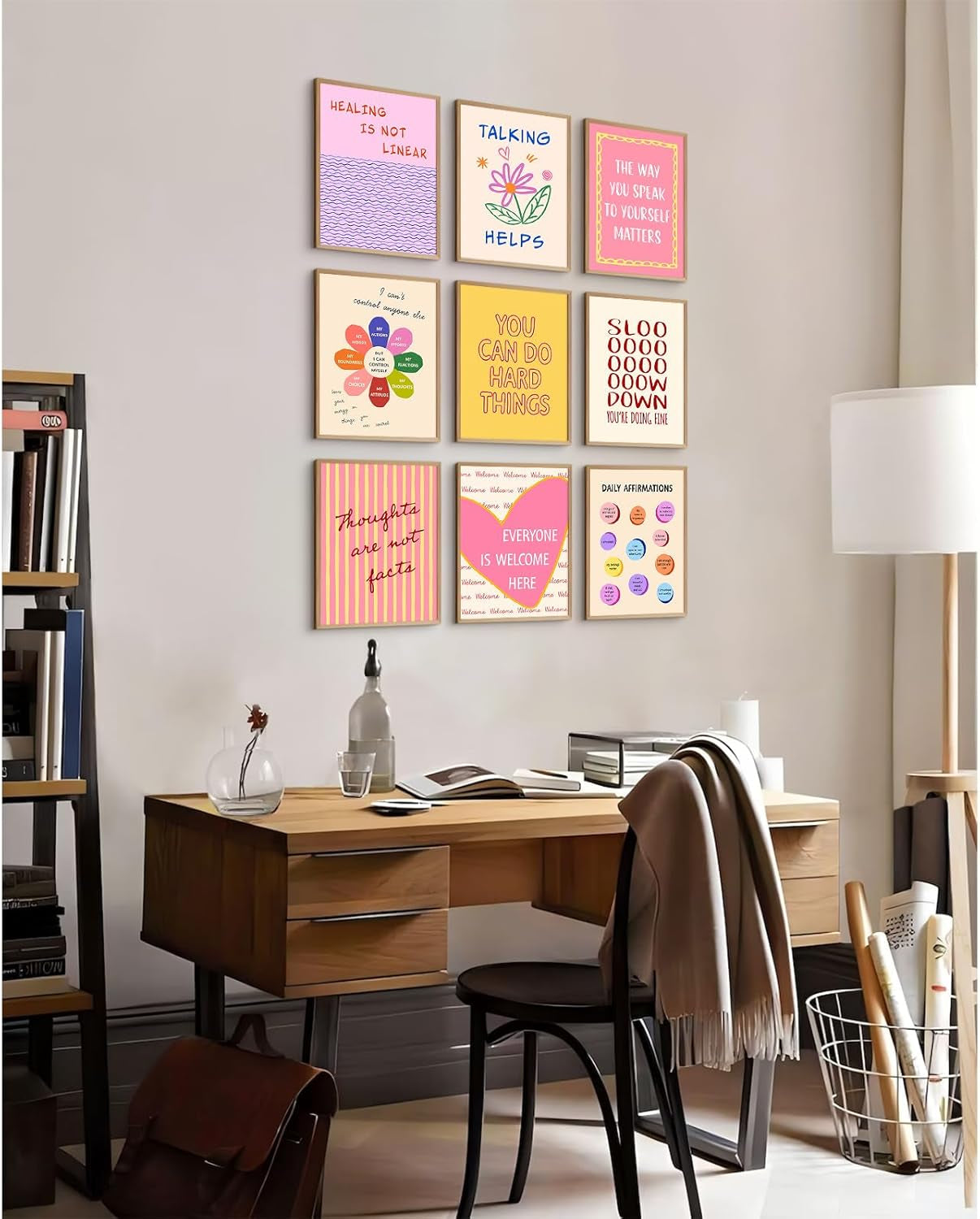 Mental Health Inspirational Canvas Art - Psychology Poster for Therapy Office and Classroom Decor, Unframed 8x10 Inches