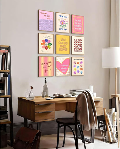 Mental Health Inspirational Canvas Art - Psychology Poster for Therapy Office and Classroom Decor, Unframed 8x10 Inches
