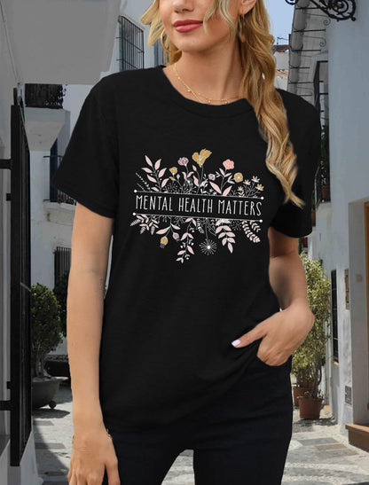 Mental Health Matters Shirt for Women Be Kind Tshirts Therapist Tee Top