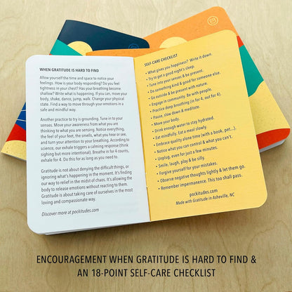 Drift Set Pocket-Sized Gratitude Journals for Stress Management and Mental Health Support (3.5" x 5.5", 36 Pages)
