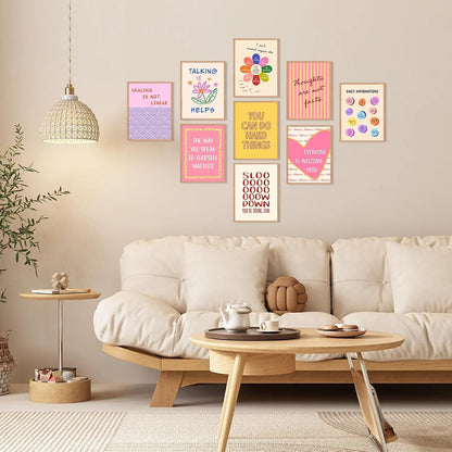 Mental Health Inspirational Canvas Art - Psychology Poster for Therapy Office and Classroom Decor, Unframed 8x10 Inches