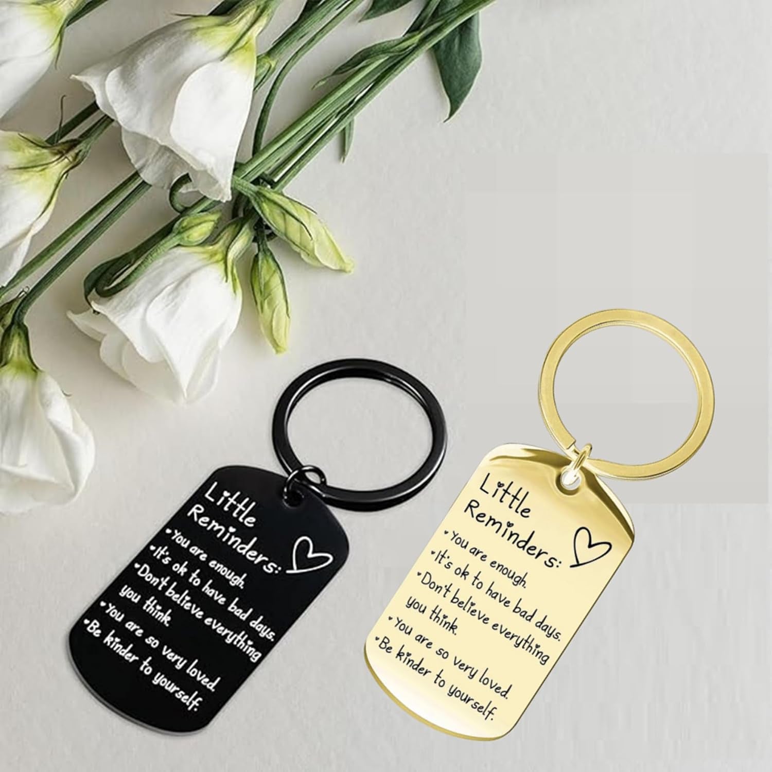 Keychain Reminder for Mental Health: "You Are Enough" Positive Affirmation and Self-Love Inspiration