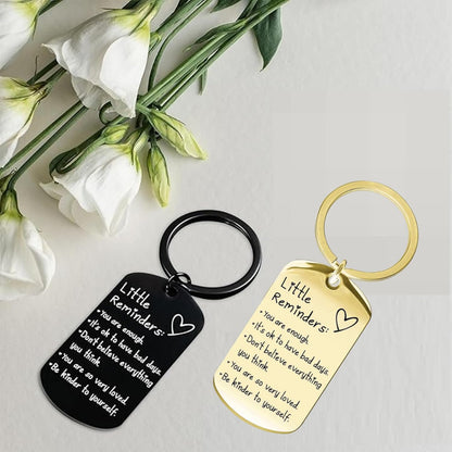 Keychain Reminder for Mental Health: "You Are Enough" Positive Affirmation and Self-Love Inspiration