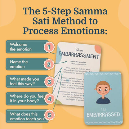 Emotion Flashcards – 25 Emotion Cards for Toddlers - Help Toddlers Identify Emotions – Emotion Cards for Kids – Fun Illustrations Mixed Emotions Card Deck & Feelings Card - 2-8 Years