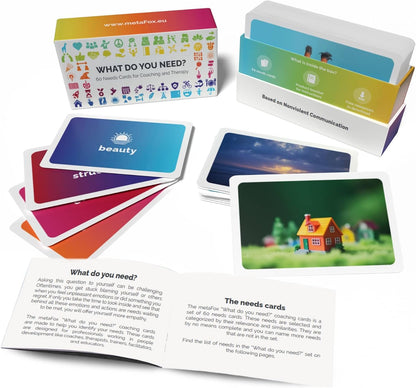 “What Do You Need?” Coaching Cards – 60 Needs Cards for Nonviolent Communication (NVC, Emotional Intelligence, Coaching, and Difficult Conversations). Ideal for Mindfulness & Self-Reflection.
