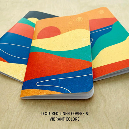 Drift Set Pocket-Sized Gratitude Journals for Stress Management and Mental Health Support (3.5" x 5.5", 36 Pages)
