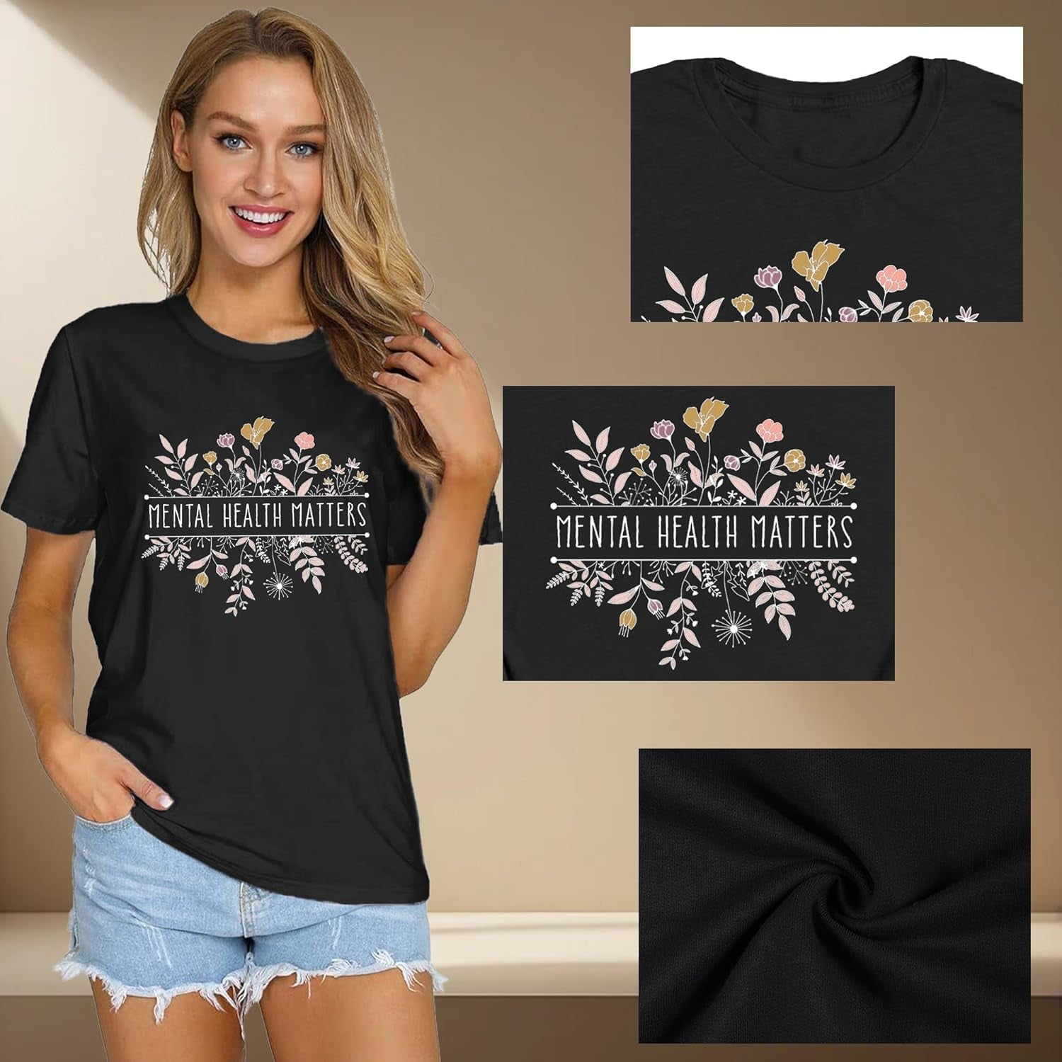 Mental Health Matters Shirt for Women Be Kind Tshirts Therapist Tee Top