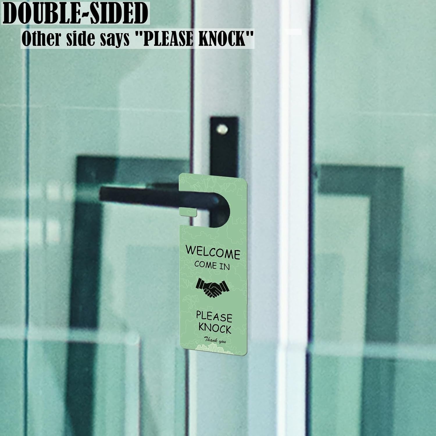 Meeting in Progress Office Sign, 2Pack Do Not Disturb/Please Knock Come in Sign, Double Sided - Ideal for Office, Home, Clinic, Hotel, Dorm, Online Class, School, Counselling