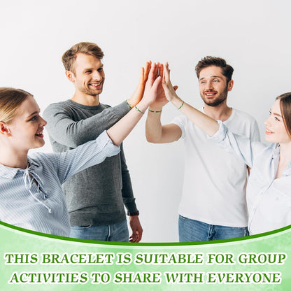 Mental Health Awareness Month Bracelets Gifts Adjustable Green Ribbon Bracelets for Men Women