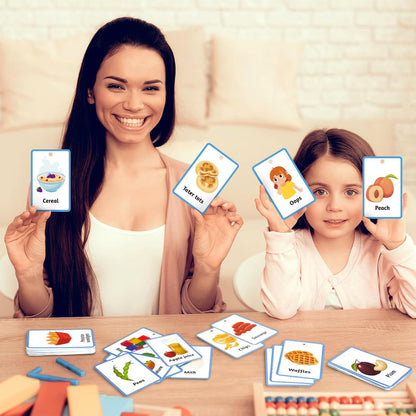 Autism Behaviour Communication Cards Set Basic Special Needs for Autism Including 81 Cards, 1 Keychain, and 6 Card Rings, Speech Delay Visual Aid Non Verbal Speech Tools for Adults(Blue)