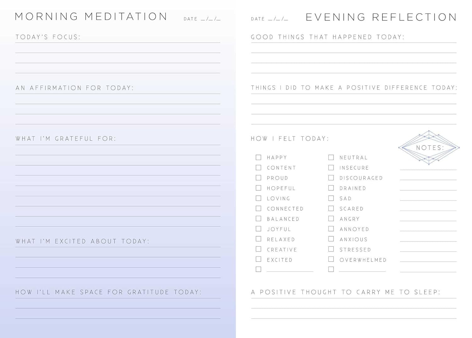 Gratitude: a Day and Night Reflection Journal (Inner World)