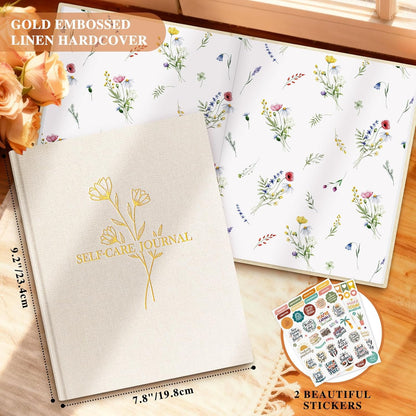 Self-Care Journal for Women: Guided Prompts for Self-Love, Daily Reflection, Wellness, and Gratitude - 5-Minute Mental Health Notebook with Mindfulness Mood Log, 240 Pages, Beige