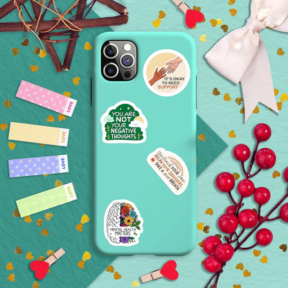 100Pcs Mental Health Stickers for Adults, for Water Bottle - Mental Health Awareness Gifts - Therapist, Counselor Stickers - Gift for Women & Men
