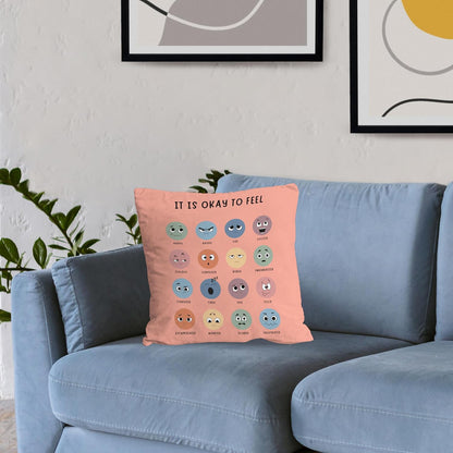 Calming Corner, Mental Health Pillowcase Pink-Orange Pillow Cover, Counseling Office Must Haves Decor for Home Mental Health Counselor Gifts, Calming Corner Pillow Covers 18X18