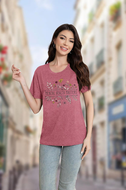 Mental Health Matters Shirt for Women Be Kind Tshirts Therapist Tee Top