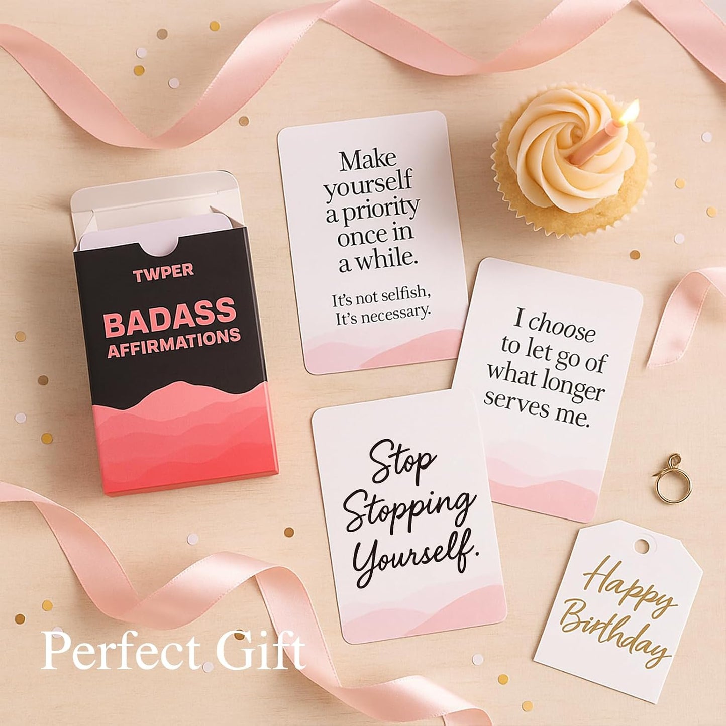 Empowering Affirmation Cards for Women – 100 Daily Motivational and Inspirational Cards for Self-Care and Positive Healing – Thoughtful Birthday Gifts for Friends and Teens