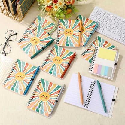 20 Pcs Mental Health Gifts for Women Men Self Care Items Bulk Include 10 Mental Health Notebook with Sticky Note 10 Positive Pens Affirmation Journals Wellness Gifts for Coworkers Teachers