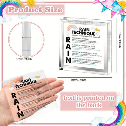 Rain Technique Teaching Sign - Gift for Teacher Therapist Parents Counselor - Decorations for Therapist Office