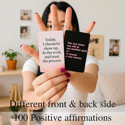 Empowering Affirmation Cards for Women – 100 Daily Motivational and Inspirational Cards for Self-Care and Positive Healing – Thoughtful Birthday Gifts for Friends and Teens