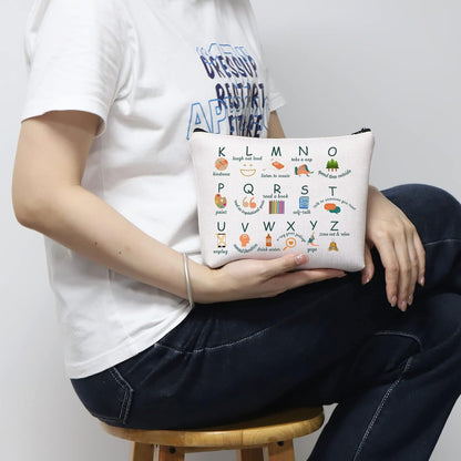 Coping Skills Alphabet Tote Bag Counselor Handbag Mental Health Awareness Bag Therapist Bag