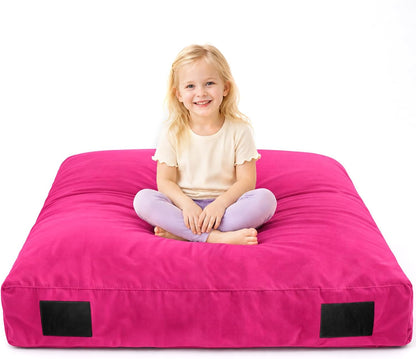 Crash Pad for Kids Sensory – 5'X 5'/ 4'X 4'/ 3'X 4' Autism Sensory Crash Pad & Crash Mat, Soft High Density Foam Landing Pad with Washable Velvet Cover & Handle for Indoor Play & Sensory Gym