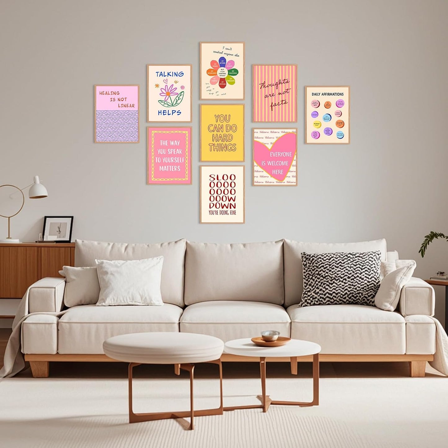Mental Health Inspirational Canvas Art - Psychology Poster for Therapy Office and Classroom Decor, Unframed 8x10 Inches