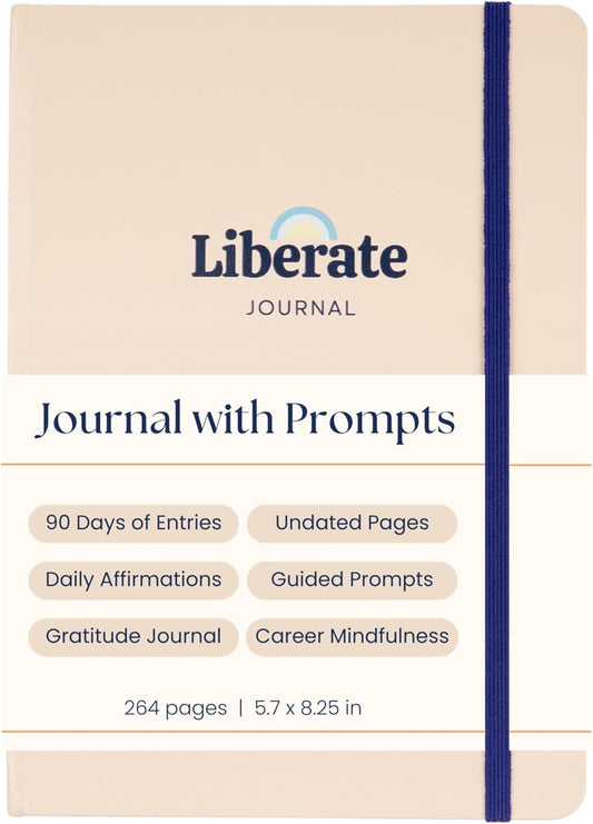 Liberate Daily Gratitude Journal: A Guided 90-Day Mental Fitness Journal for Self-Care and Reflection - Featured on Shark Tank