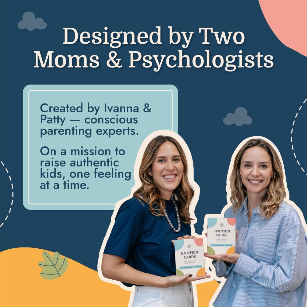 Emotion Flashcards – 25 Emotion Cards for Toddlers - Help Toddlers Identify Emotions – Emotion Cards for Kids – Fun Illustrations Mixed Emotions Card Deck & Feelings Card - 2-8 Years